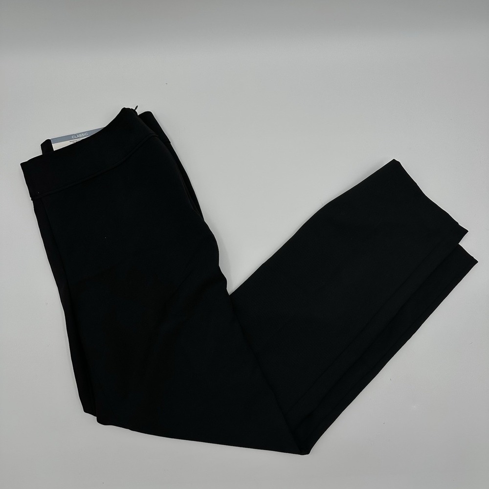 Liz Claiborne Career Classic Straight Leg Slimming Black Pants Women's‎ 10 NWT